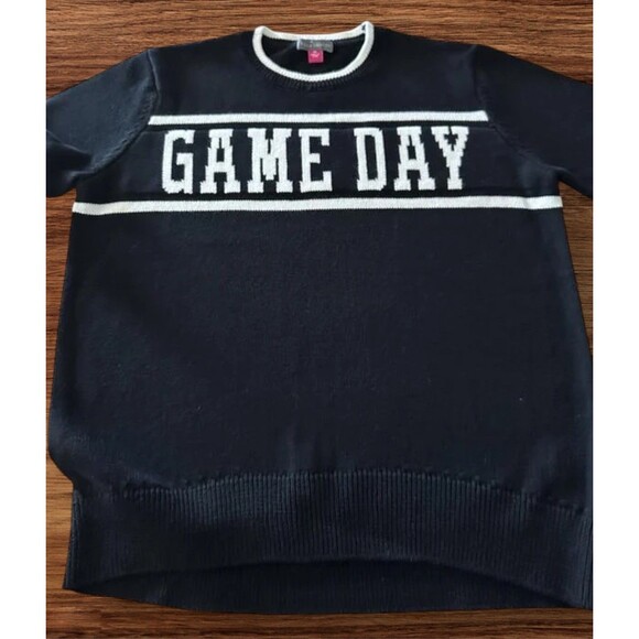 NWT Vince Camuto Women's Game Day Crewneck Sweater Size Large Black - Picture 9 of 9